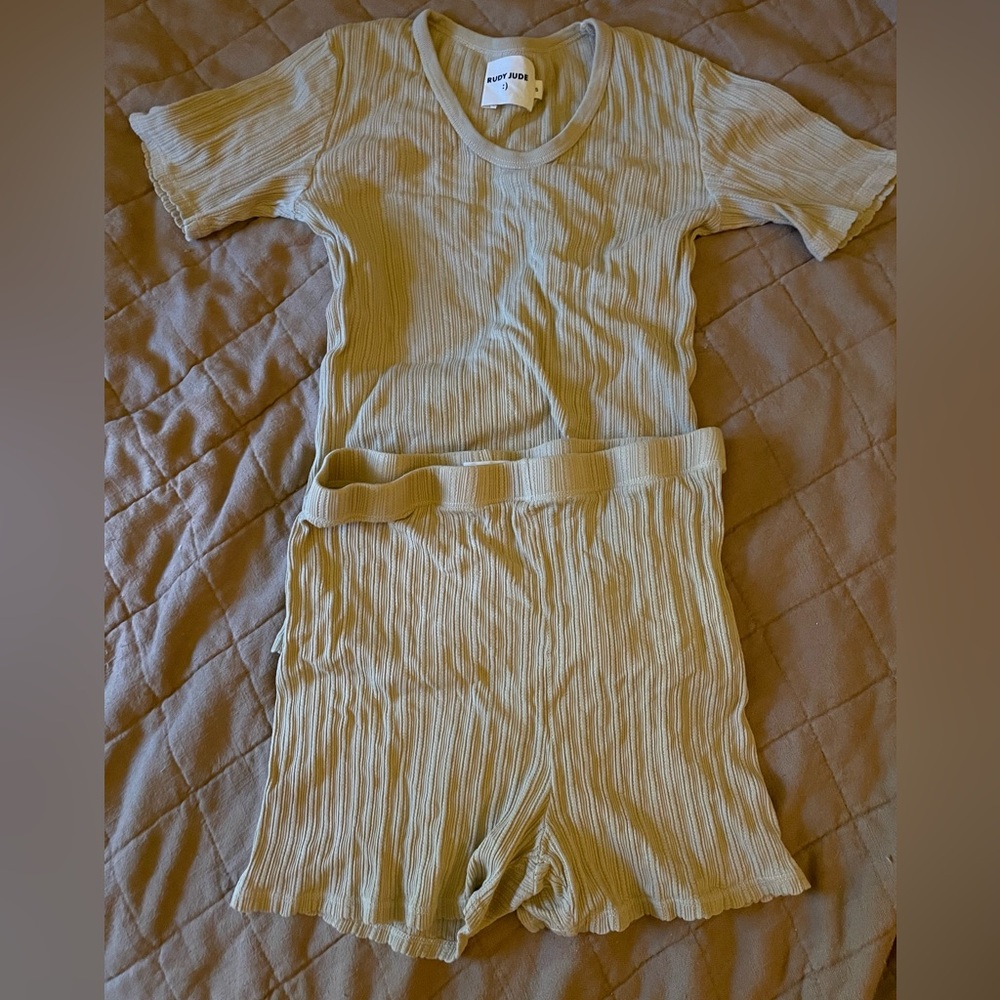 NWOT Rudy Jude pointelle set tee & shorts
